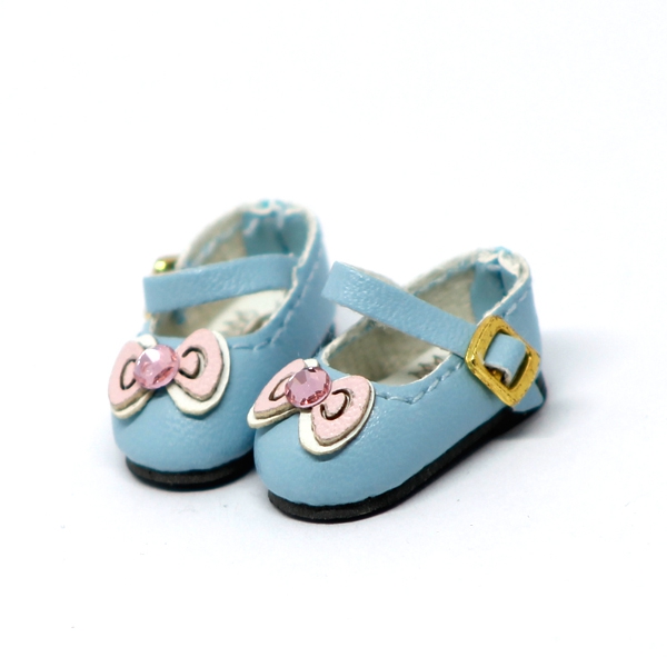 Blue Shoes with Ribbon